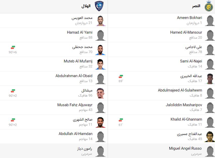 پخش زنده بازی الهلال و النصر عربستان